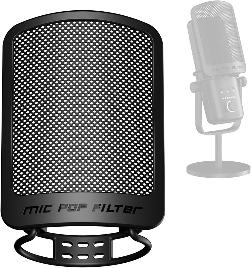 Aokeo Pop Filter, Pop Filter for Microphone for Vocal Recording,YouTube Videos,Streaming,Compatible with Most Microphones - Image 1